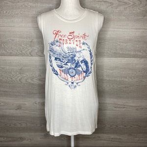 Red White & Blue Tank Top by Rosie Harlow Large